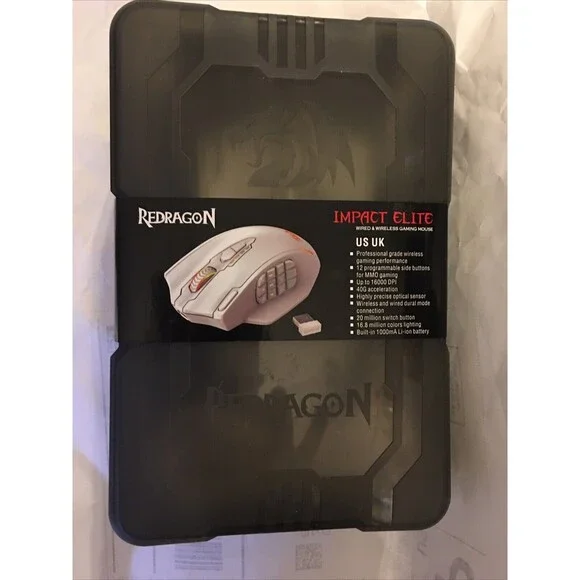 Redragon M913 Impact Elite Wireless Gaming Mouse, 16000 DPI Wired/Wireless - Picture 2 of 6